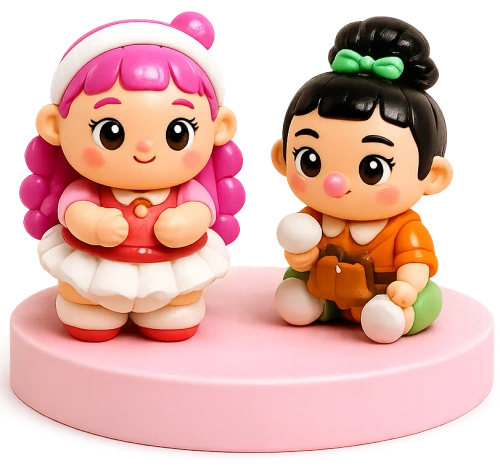 Tanjiro Demon Slayer custom clay figure eating noodles handmade gift India