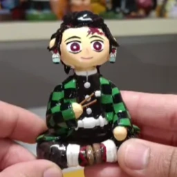Painting process of clay figurine